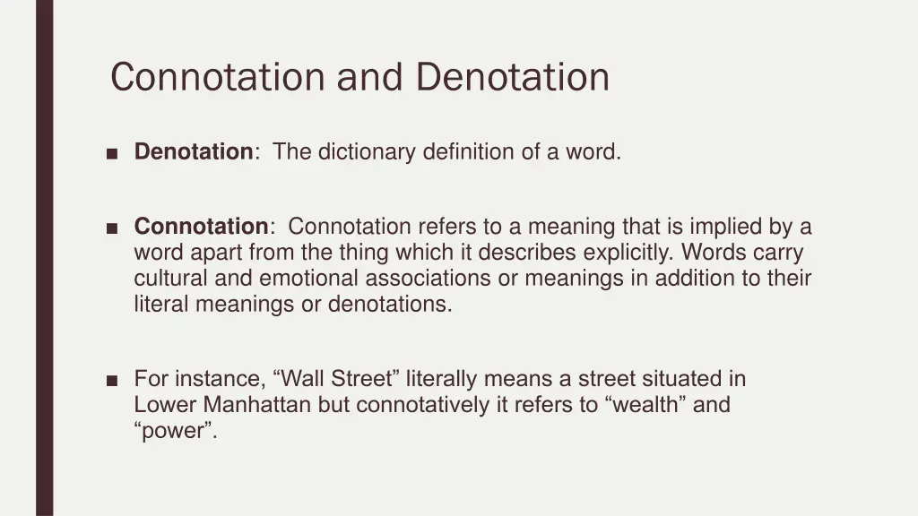 connotation and denotation