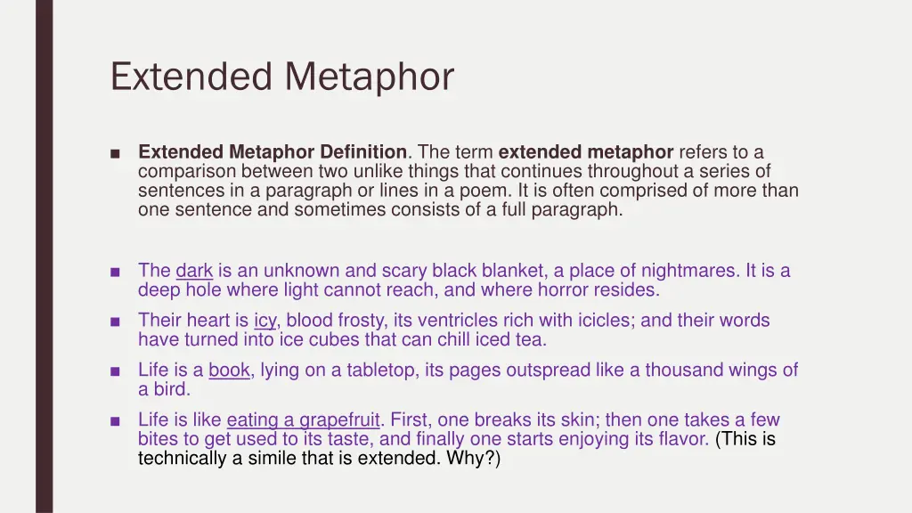 extended metaphor