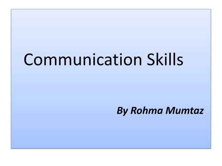 communication skills