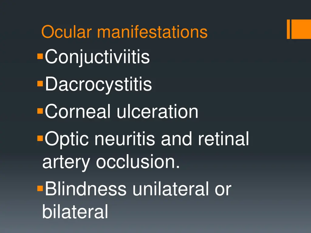 ocular manifestations conjuctiviitis