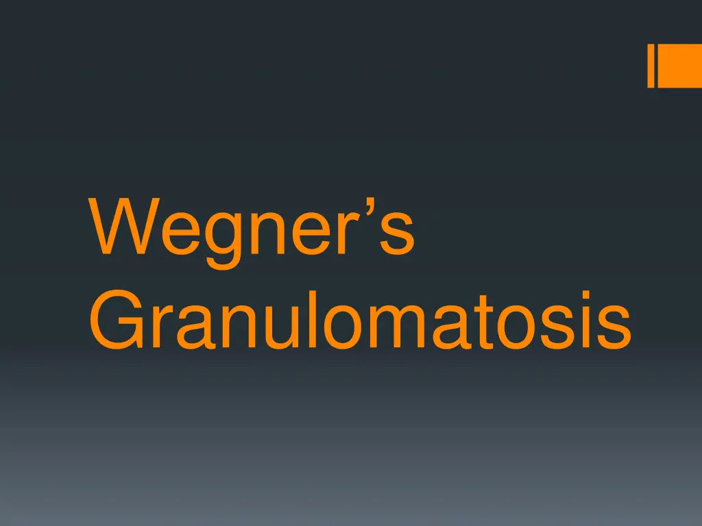 wegner s granulomatosis