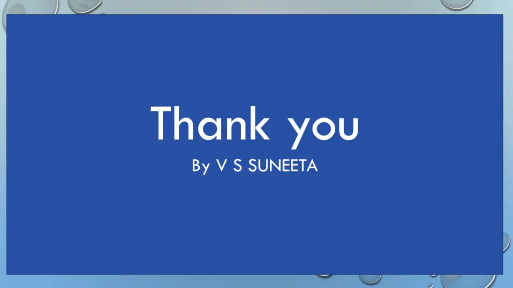 thank you by v s suneeta