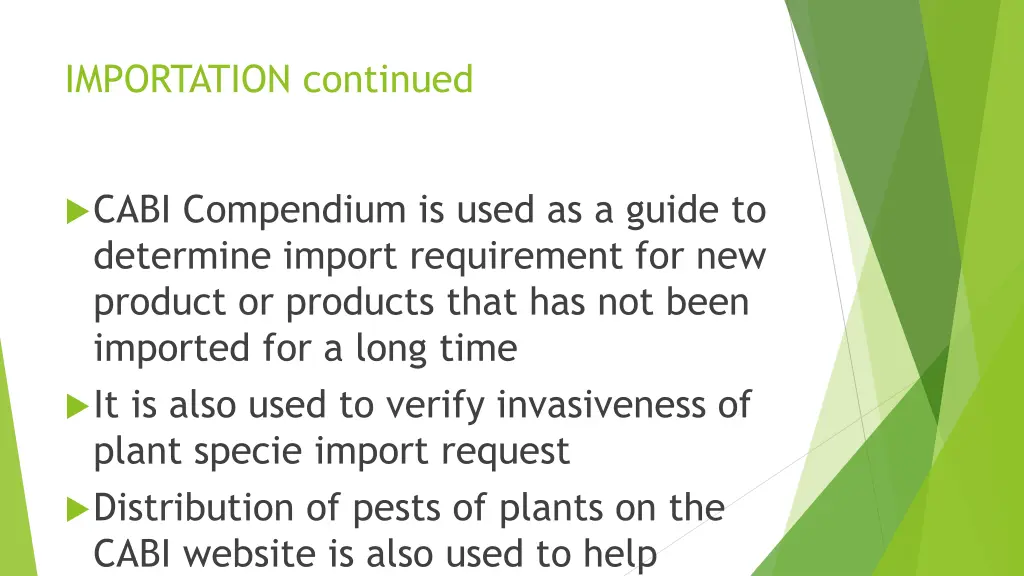 importation continued 1