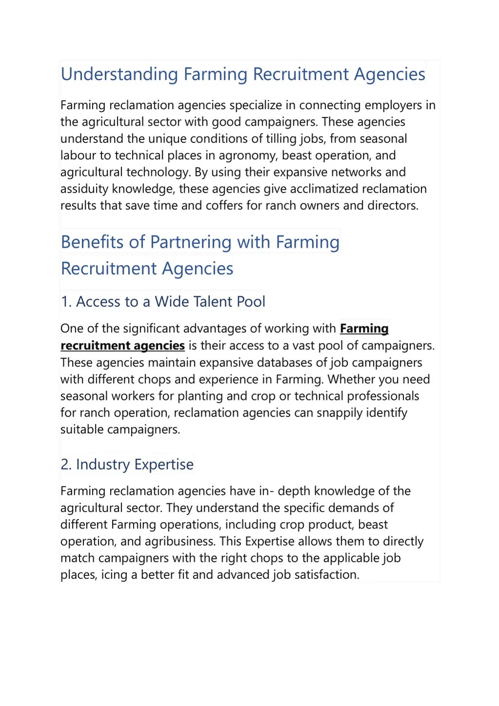 understanding farming recruitment agencies