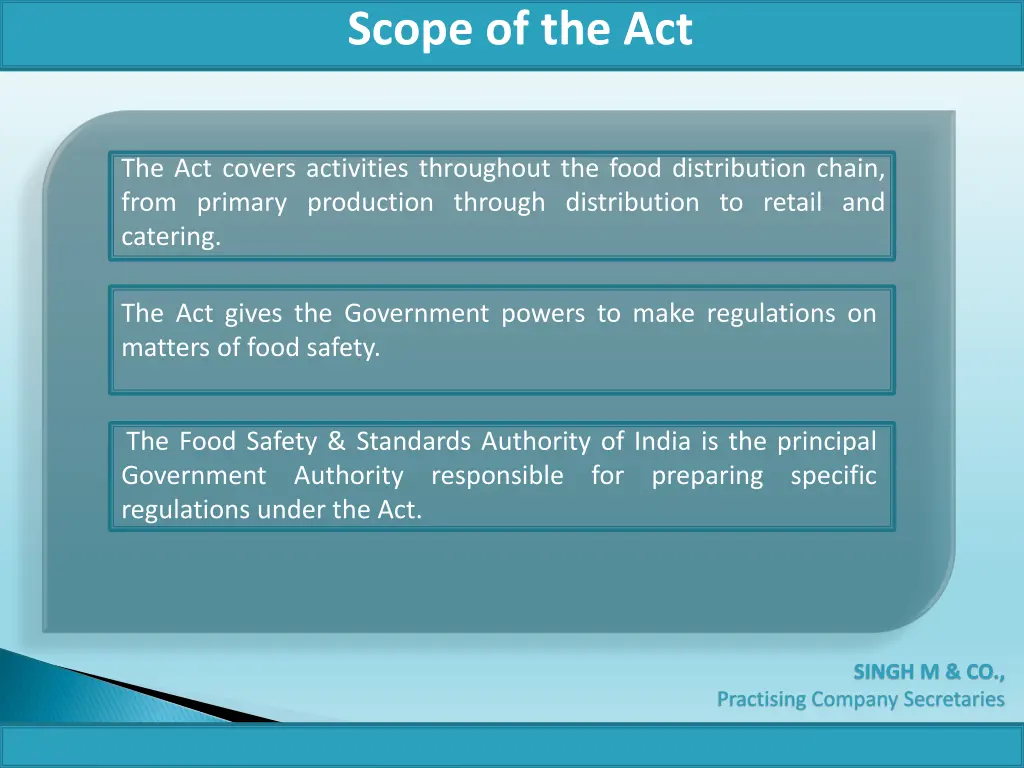 scope of the act