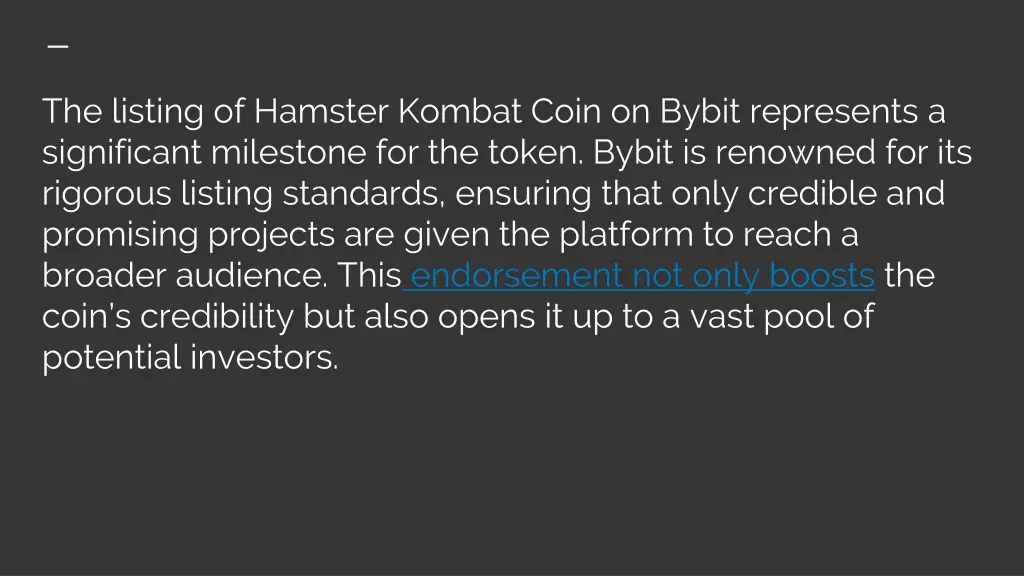 the listing of hamster kombat coin on bybit