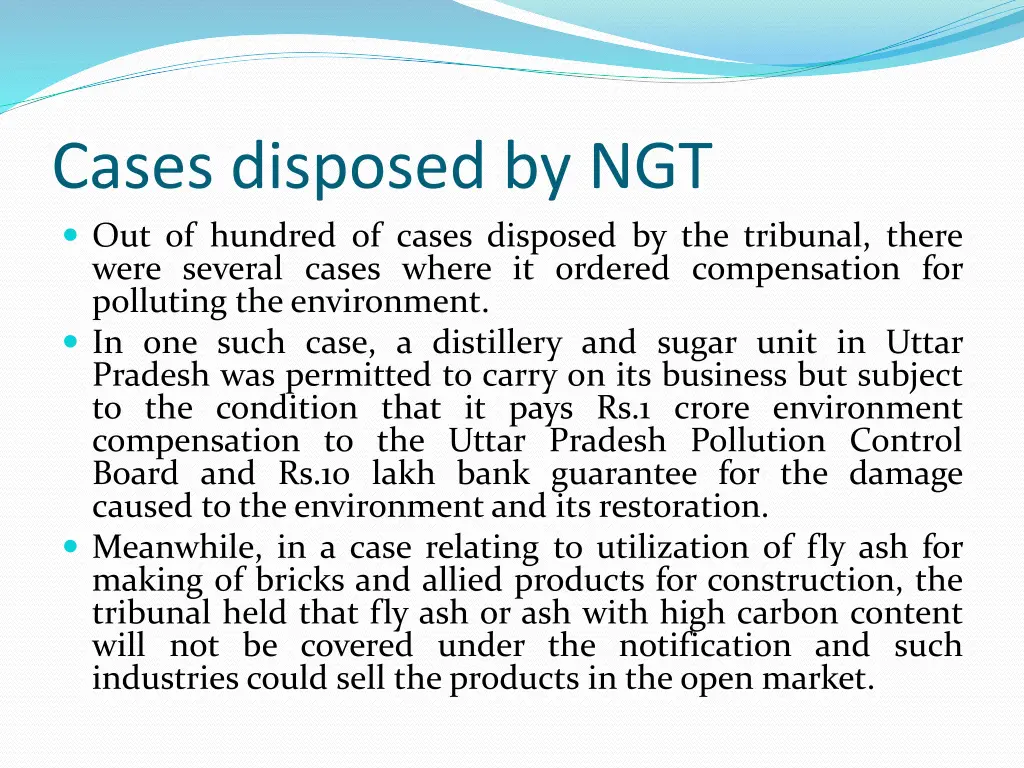 cases disposed by ngt out of hundred of cases