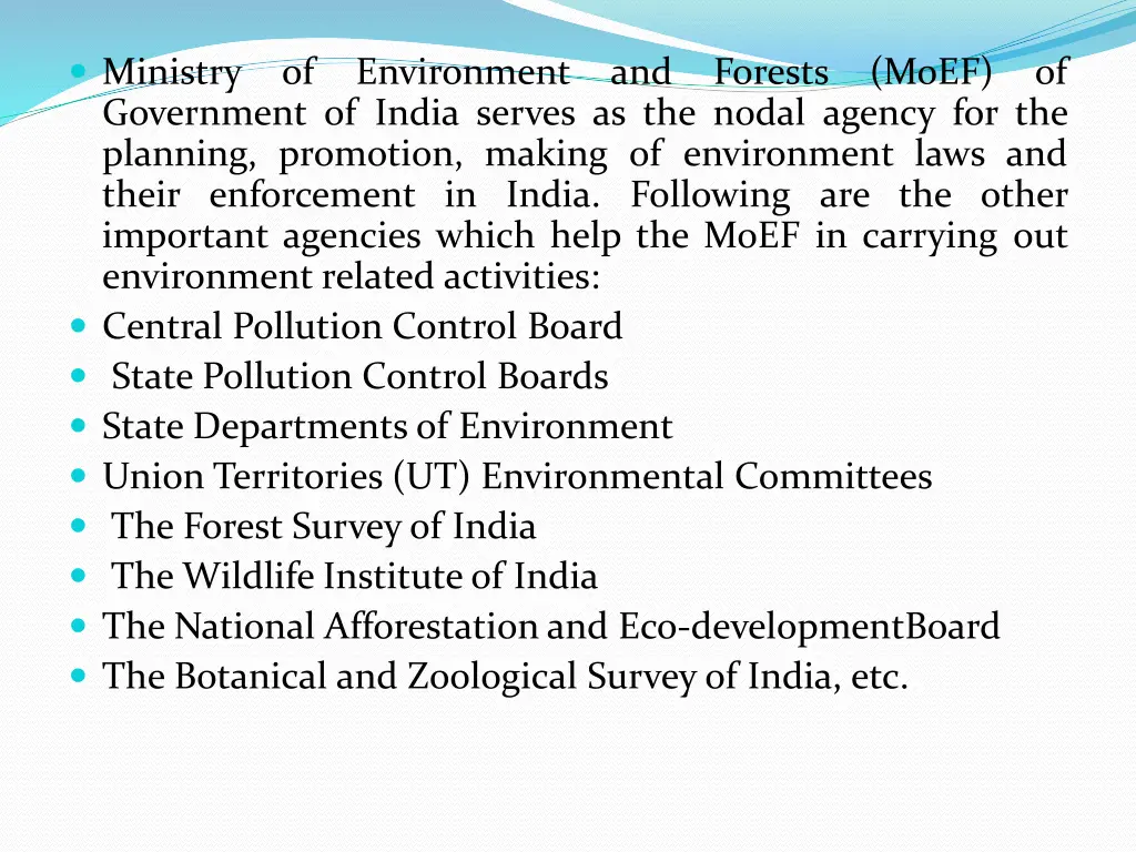 ministry government of india serves as the nodal