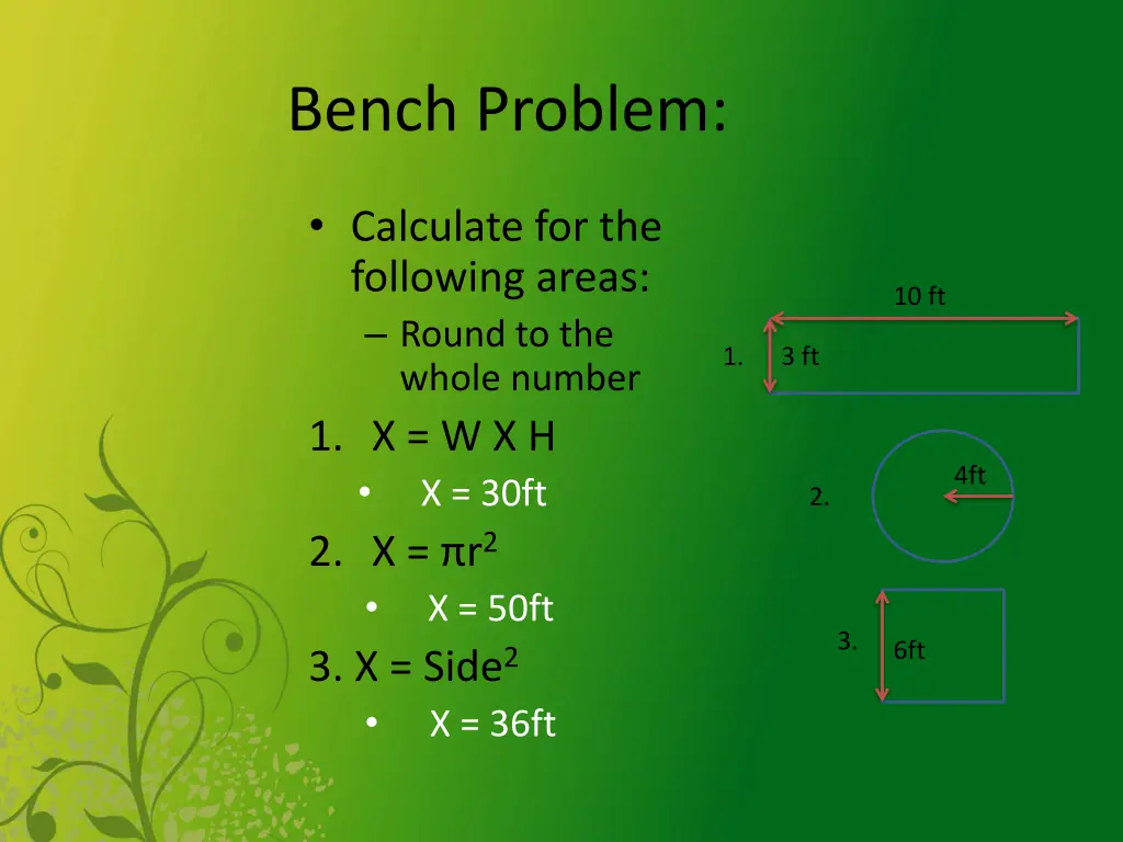 bench problem