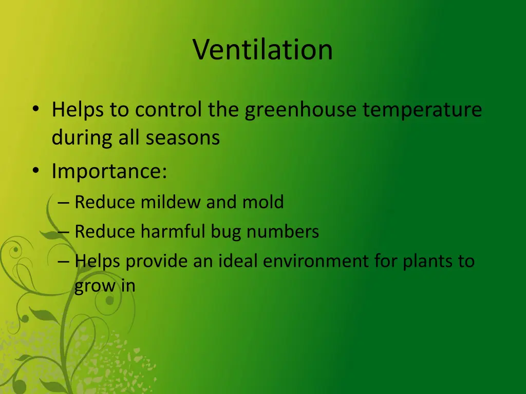 ventilation