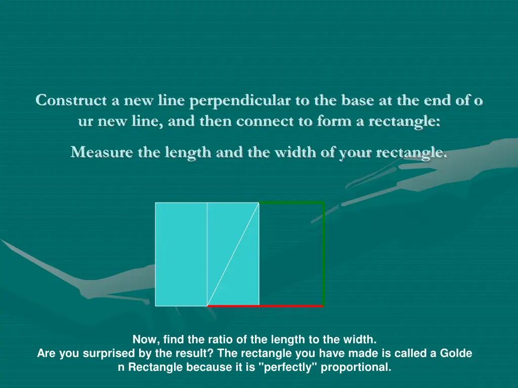 construct a new line perpendicular to the base