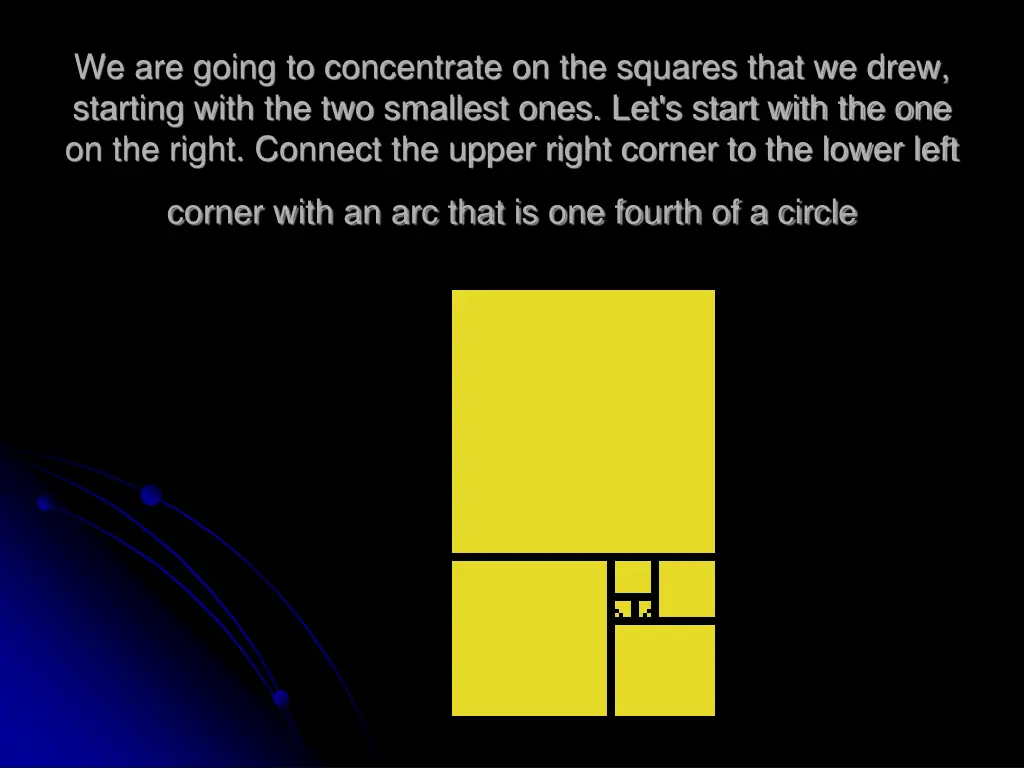 we are going to concentrate on the squares that