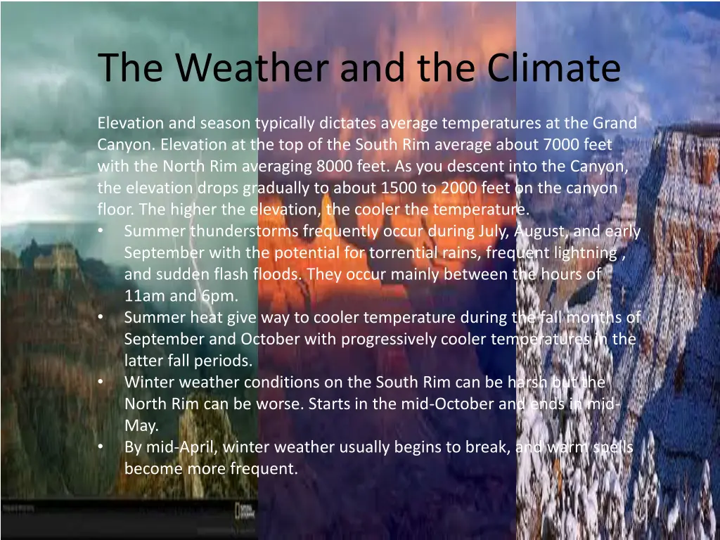 the weather and the climate