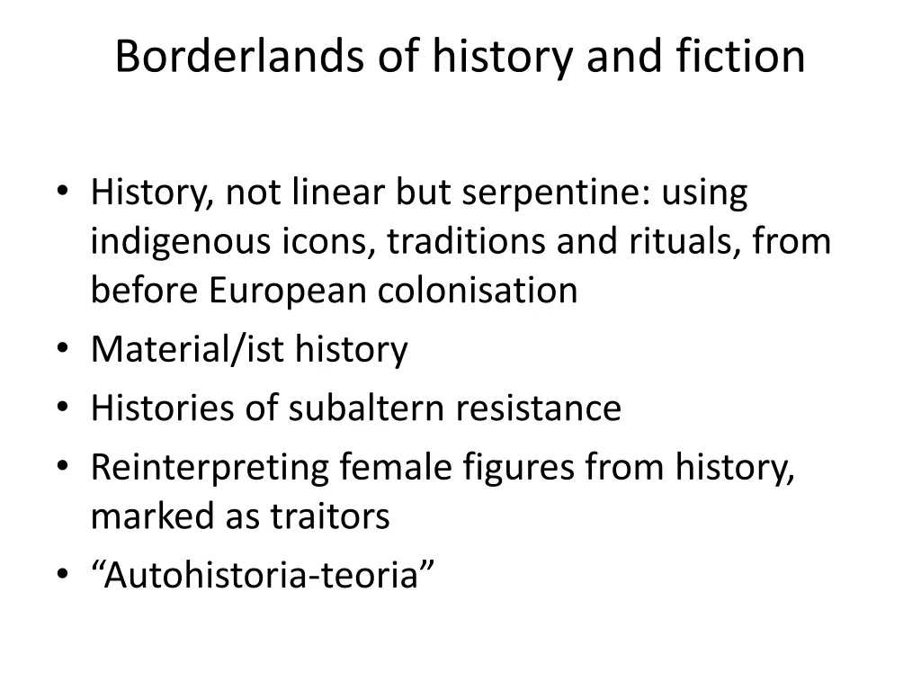 borderlands of history and fiction