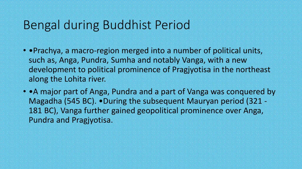 bengal during buddhist period