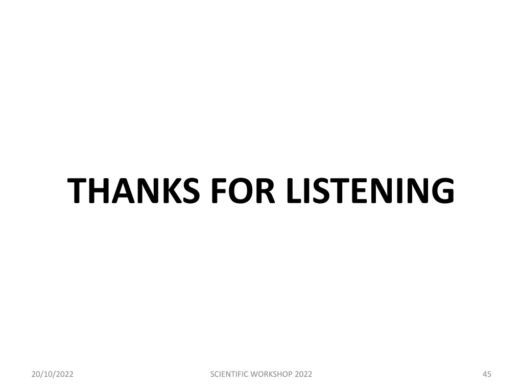 thanks for listening