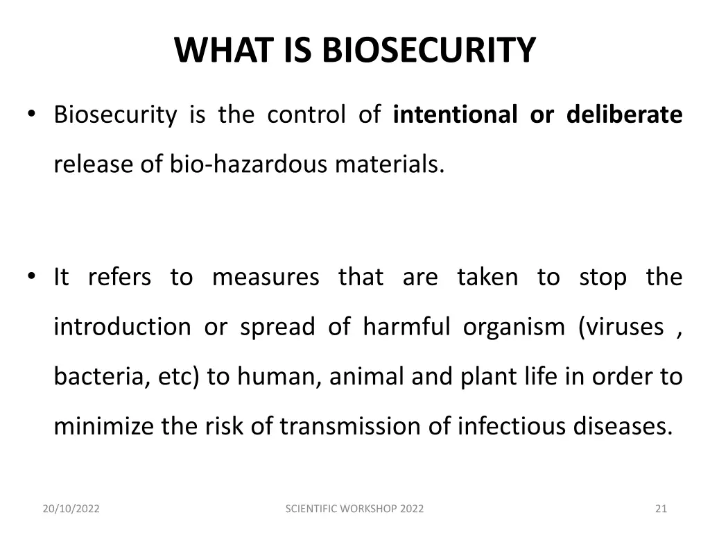 what is biosecurity