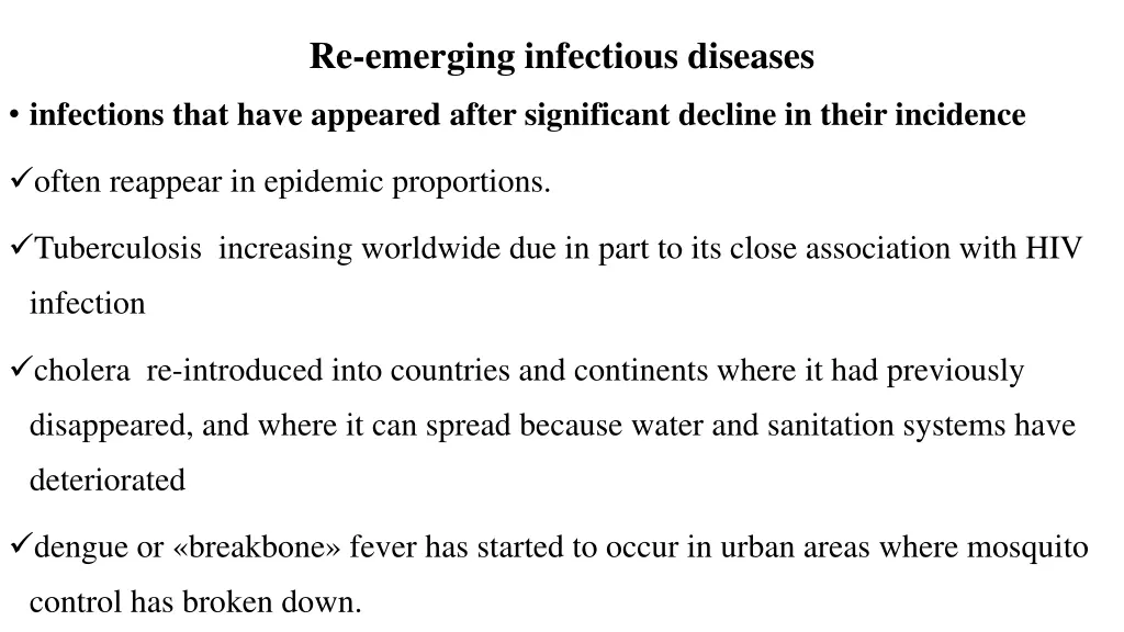 re emerging infectious diseases