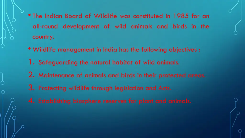 the indian board of wildlife was constituted