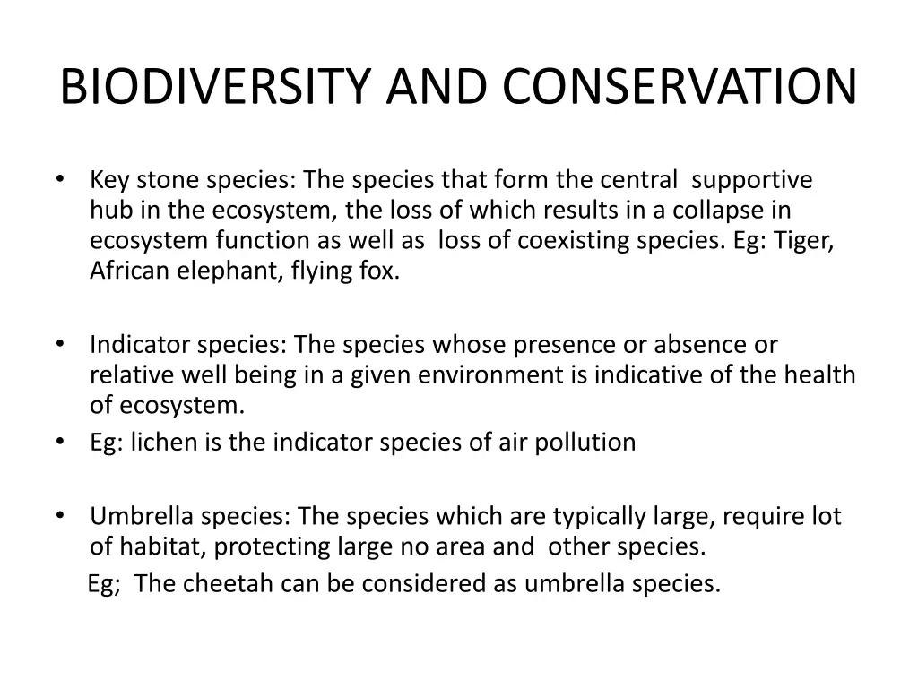 biodiversity and conservation 2