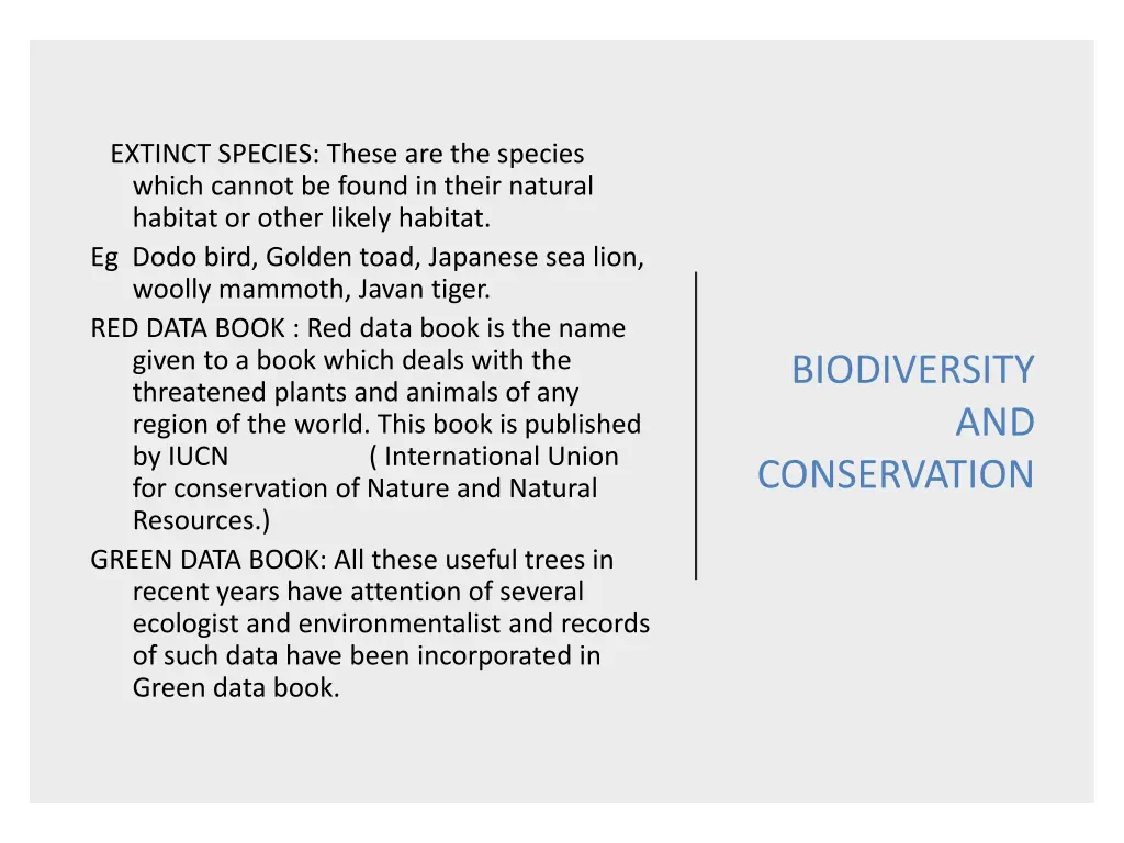 extinct species these are the species which