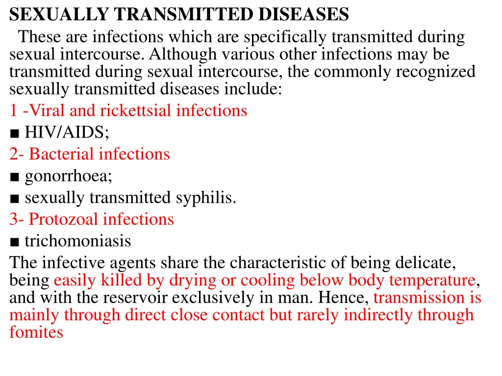 sexually transmitted diseases these