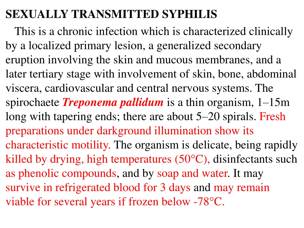 sexually transmitted syphilis this is a chronic