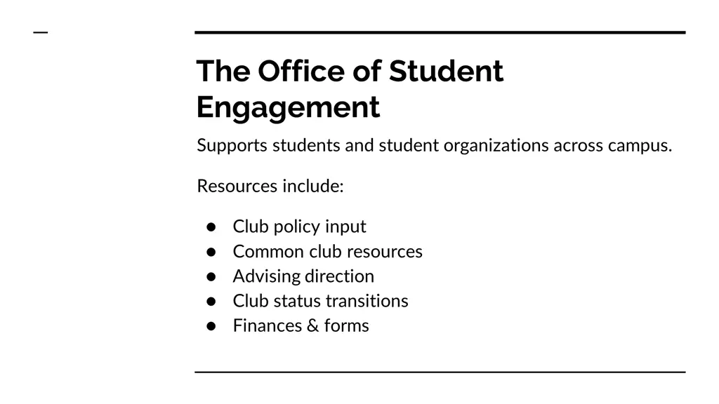 the office of student engagement
