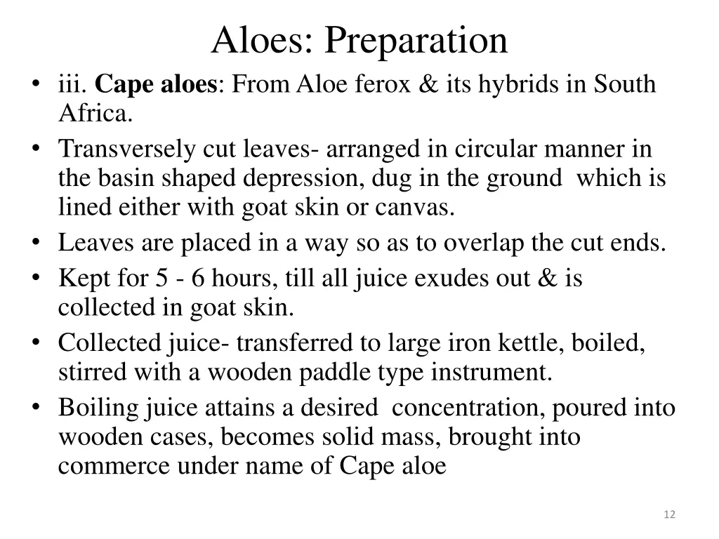 aloes preparation 2