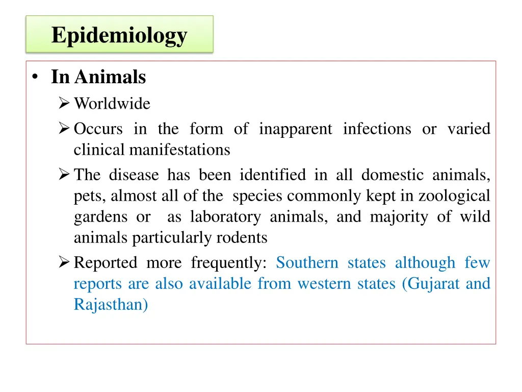 epidemiology