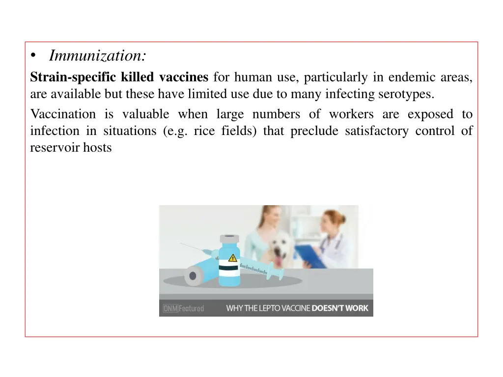 immunization strain specific killed vaccines