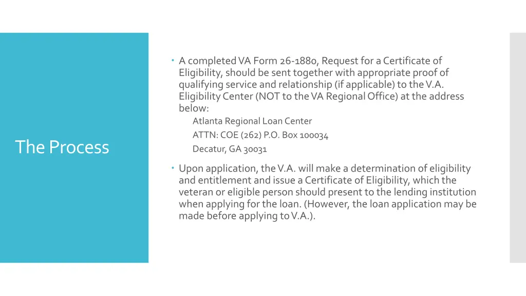 a completed va form 26 1880 request