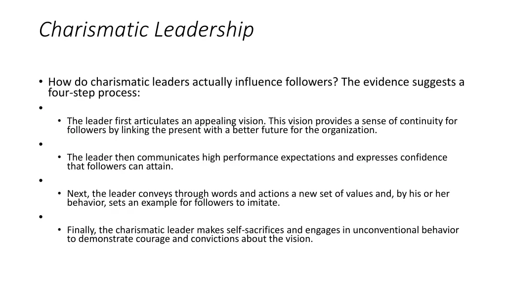 charismatic leadership