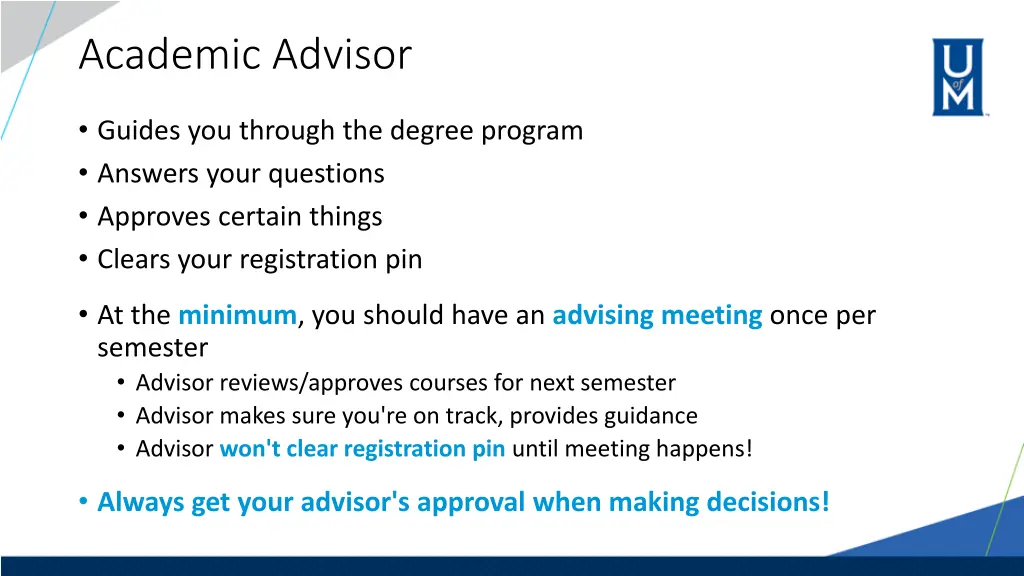 academic advisor