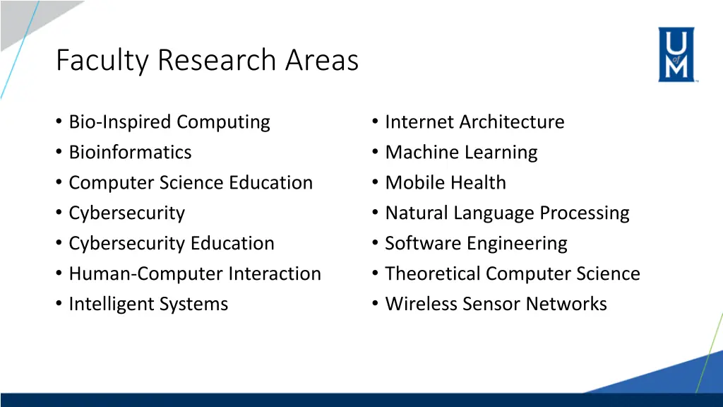 faculty research areas