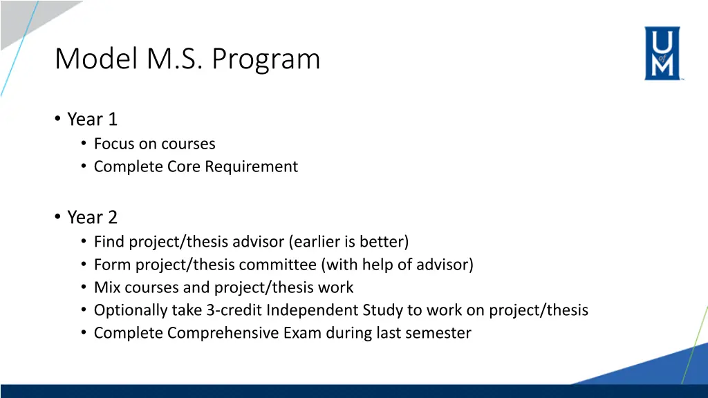 model m s program