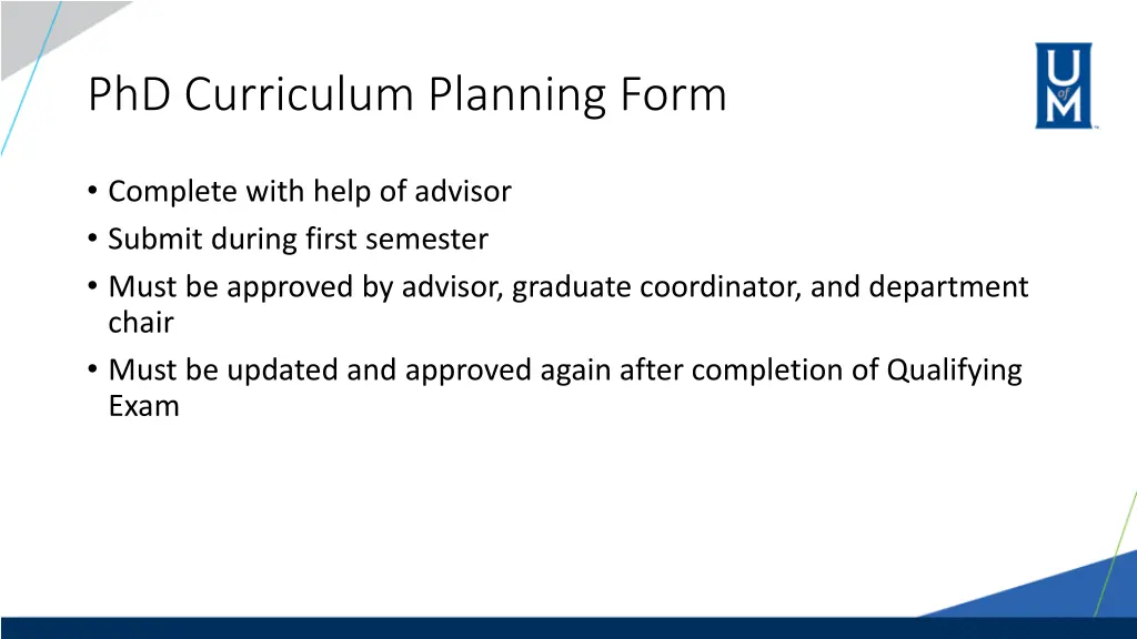 phd curriculum planning form