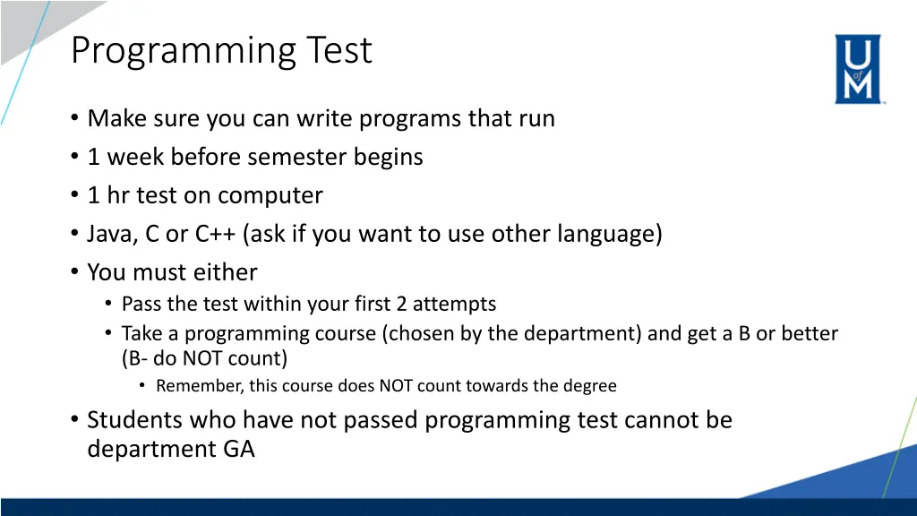 programming test