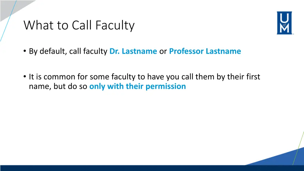 what to call faculty