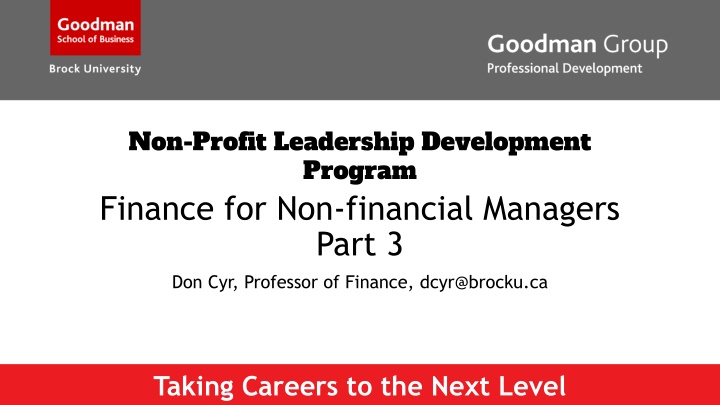 non profit leadership development program finance