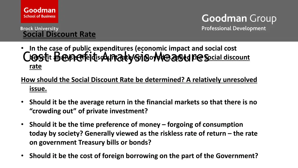 social discount rate