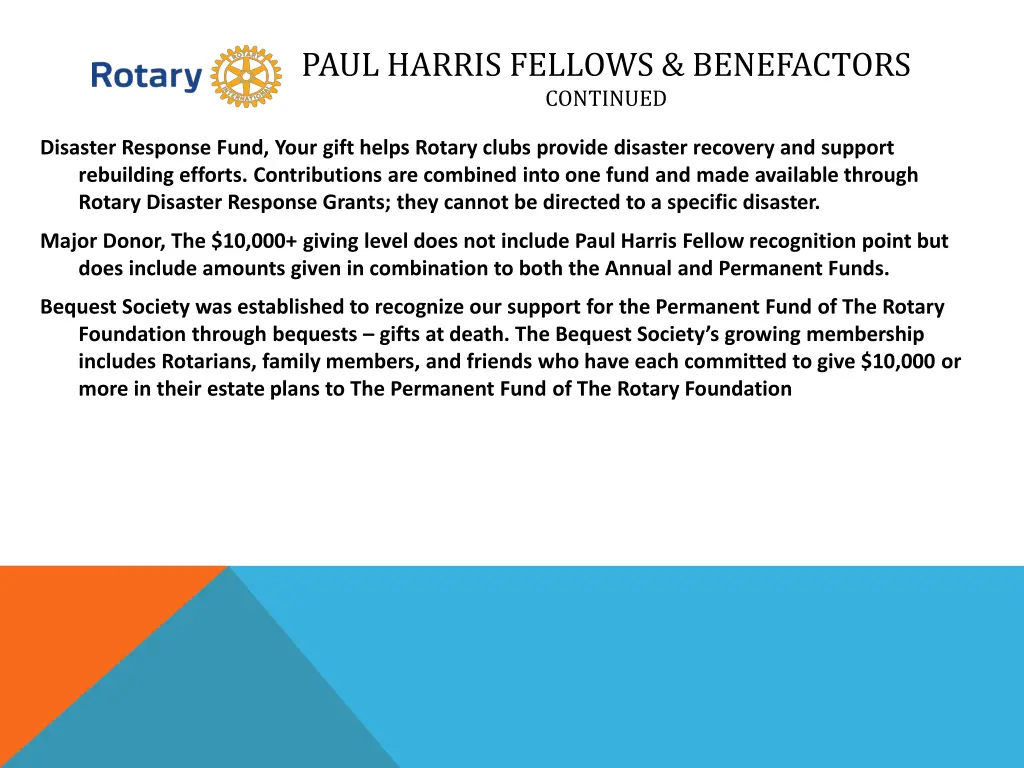 paul harris fellows benefactors continued