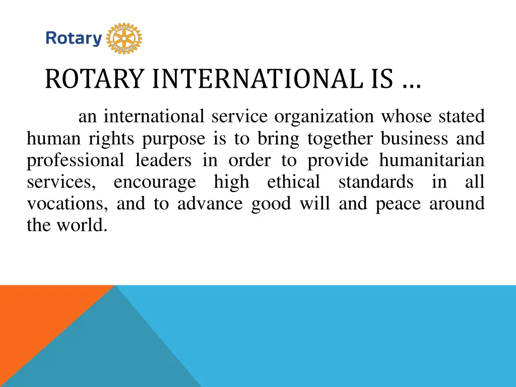 rotary international is an international service