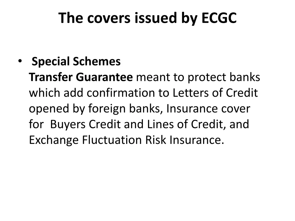 the covers issued by ecgc 4