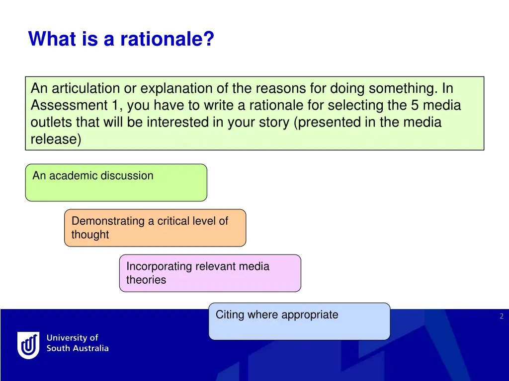 what is a rationale