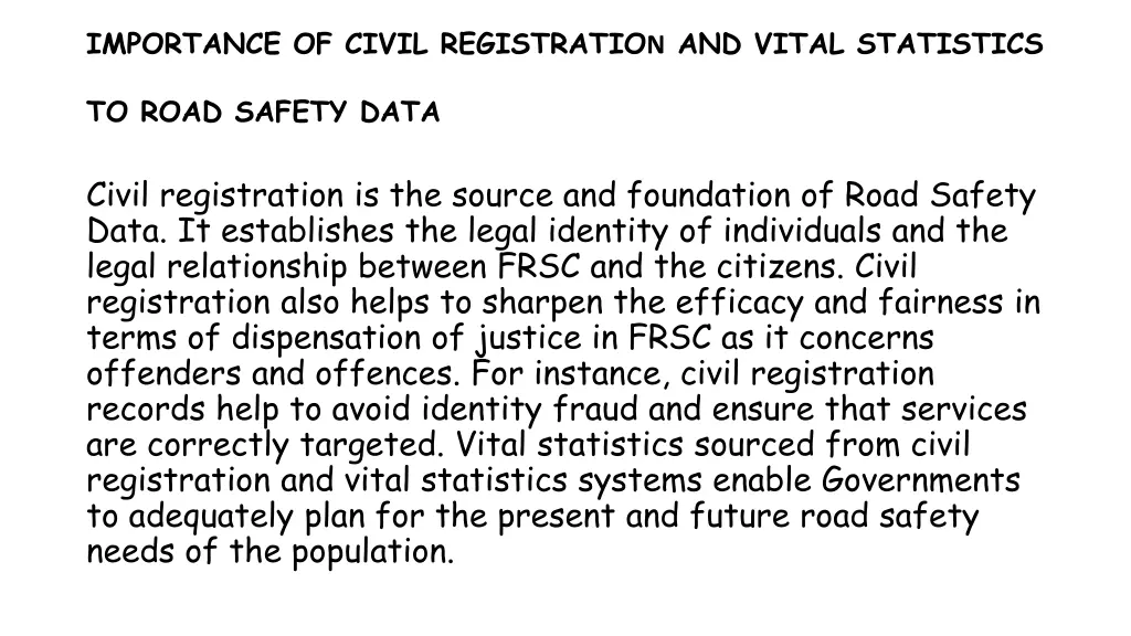 importance of civil registratio n and vital