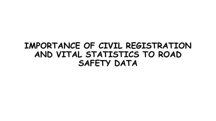 importance of civil registration and vital