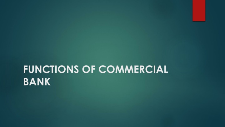 functions of commercial bank