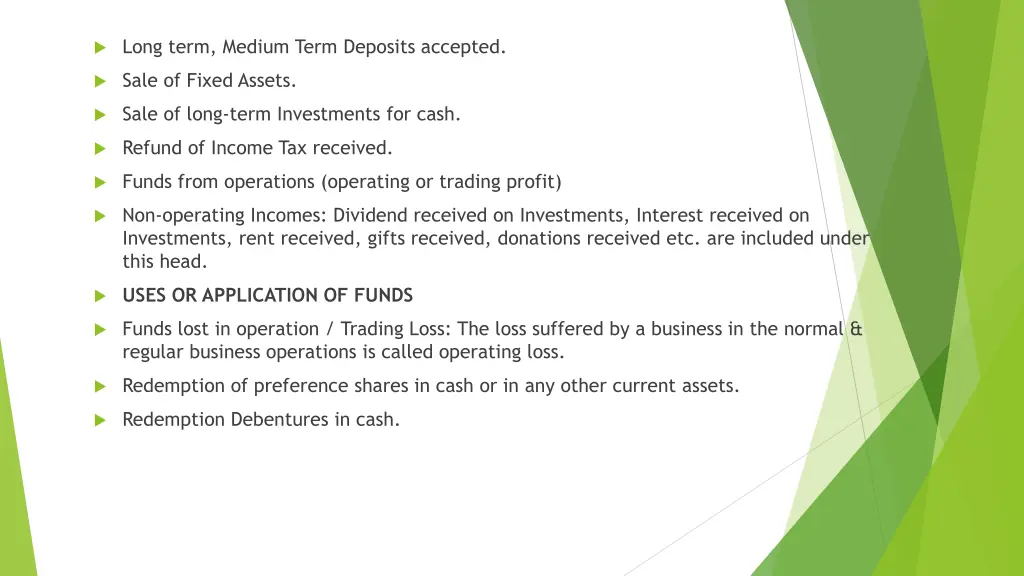 long term medium term deposits accepted