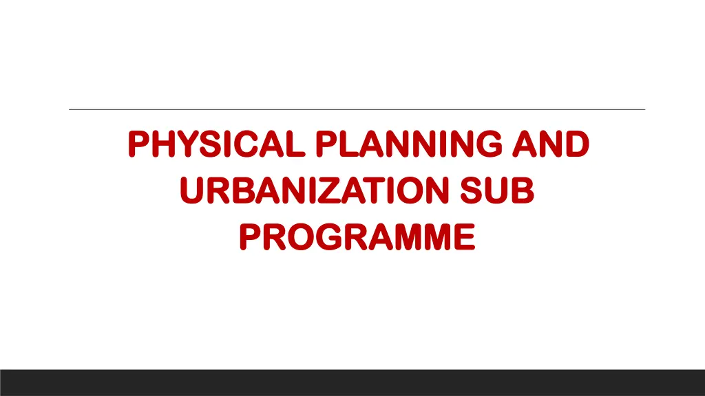 physical planning and physical planning